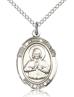 St John Vianney Sterling Silver Medal