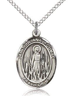 St Juliana of Cumae Sterling Silver Medal