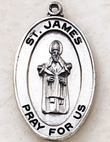 St James Oval Sterling Silver Medal