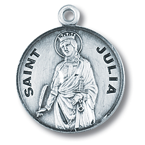 St Julia Sterling Silver Medal