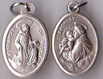 St. Anthony-St. Francis Oxidized Medal