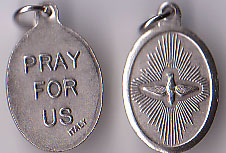 Holy Spirit Inexpensive Oxidized Medal