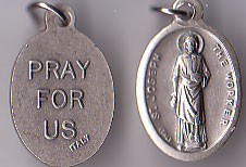 St. Joseph the Worker Oxidized Medal
