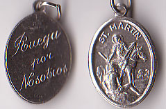 St. Martin Cabalerro (Spanish) Oxidized Medal