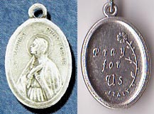 St. Monica Inexpensive Oxidized Medal