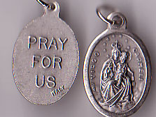 Our Lady of Mt Carmel Scapular Oval Medal