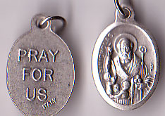 St. Nicholas Inexpensive Oxidized Medal