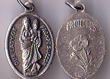 Our Lady of Prompt Succor Inexpensive Oxidized Medal
