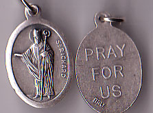 St. Richard Inexpensive Oxidized Medal