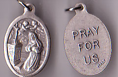 St. Rita Inexpensive Oxidized Medal