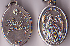 St. Rosalia Inexpensive Oxidized Medal