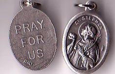 St. Stephen Inexpensive Oxidized Medal