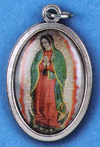Our Lady of Guadalupe Oxidized Picture Medal