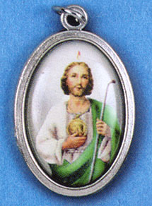 St. Jude Oxidized Picture Medal
