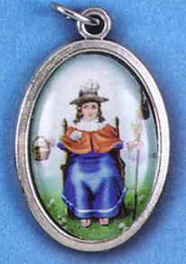 Nino de Atocha Oxidized Picture Medal