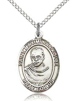 St Maximilian Kolbe Sterling Silver Medal