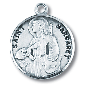 St Margaret of Antioch Sterling Silver Medal