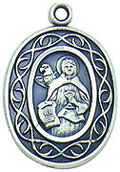 St Nicholas Crown of Thorns Sterling Silver Medal