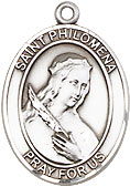 St Philomena Sterling Silver Medal