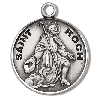 St Roch Sterling Silver Medal