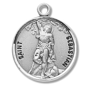 St Sebastian Sterling Silver Medal