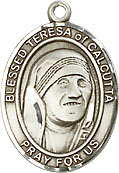 St Teresa of Calcutta  Sterling Silver Medal