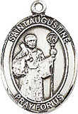 St Augustine Sterling Silver Medal