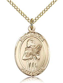 St Agatha Gold Filled Medal