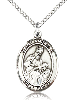 St Ambrose Sterling Silver Medal