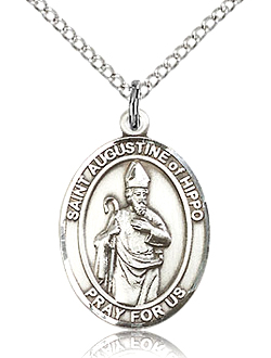 St Augustine of Hippo Sterling Silver Medal