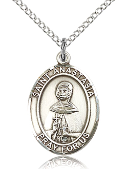 St Anastasia Sterling Silver Medal