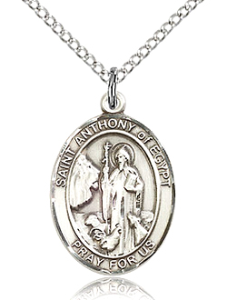 St Anthony of Egypt Sterling Silver Medal