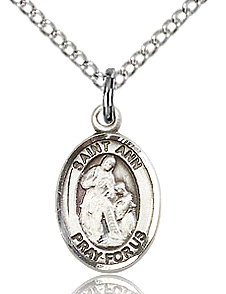 St Ann Small Sterling Silver Medal