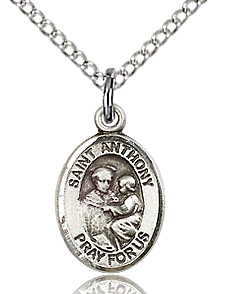 St Anthony Small Sterling Silver Medal