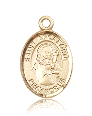 St Apollonia Small 14kt Gold Medal