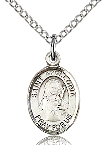 St Apollonia Small Sterling Silver Medal