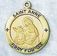 St Anne Gold Filled Medal
