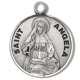 St Angela Sterling Silver Medal