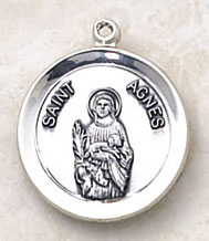 St Agnes Sterling Silver  Medal