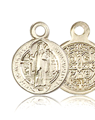 St Benedict Jubilee Small 14KT Gold Medal