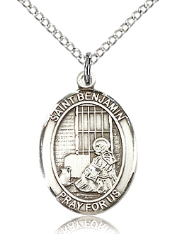 St Benjamin Sterling Silver Medal