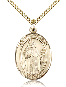 St Brendan Gold Filled Medal