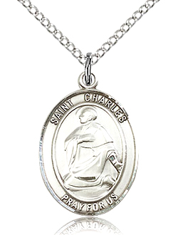 St Charles Sterling Silver Medal