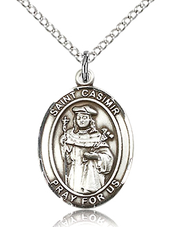 St Casimir Sterling Silver Medal
