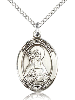 St Bridget Sterling Silver Medal