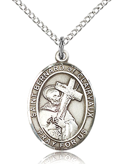 St Bernard of Clairvaux Sterling Silver Medal