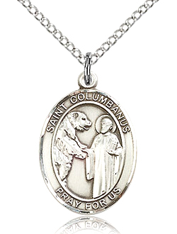 St Columbanus Sterling Silver Medal