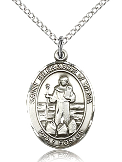 St Bernadine of Sienna Sterling Silver Medal