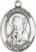 St Brigid Sterling Silver Medal