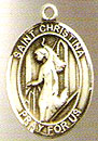 St Christina Sterling Silver Medal